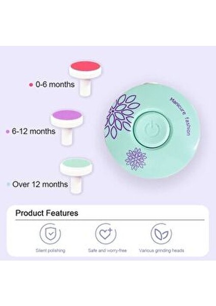 Yenidoğan Bebek Tırnak Törpüsü Pilli Çocuk Tırnak Parlatıcı Tırnak Makası Manikür Seti fırsatları