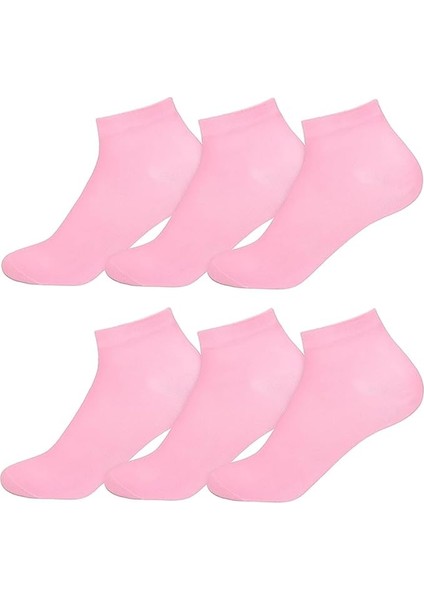 Bambu Yarım Konç 6 Çift Tenis Çorabı Erkek Kolaj Çorabı Kadın Kolaj Çorabı Pembe Tenis Çorabı 40-44