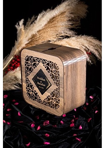 Ahşap Takı Zarf Kutusu - Kişiye Özel / Düğün Nişan Söz Kına Gecesi Sünnet Vb. fiyatları