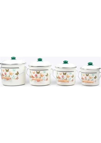 Emaye Bakraç Yoğurt Bağraç Bakliyat Kabı Seti 22 cm 6 Litre indirimleri