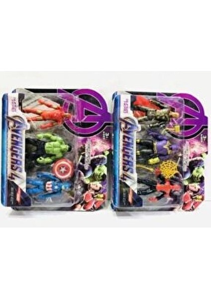 Thanos Hulk Spiderman Thor Ironman Captan Amerika Figür Oyuncak 6 Adet 11.5 cm modelleri