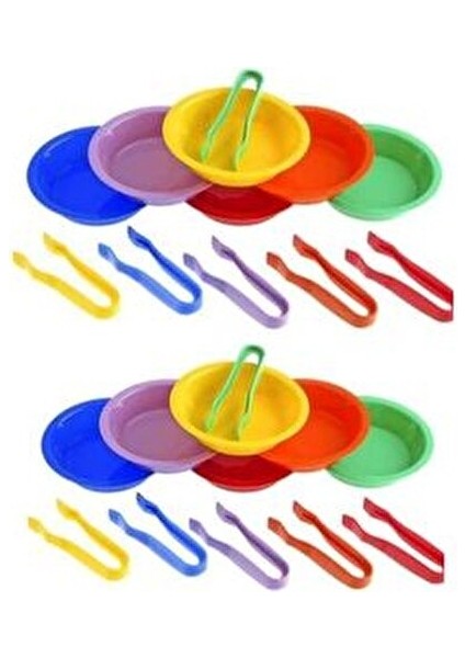 Eğitici Montessori Aktarma Seti 24 Parça, Kase ve Cımbız Seti, Kase ve Maşa Seti 12+12(24 Parça) fırsatları