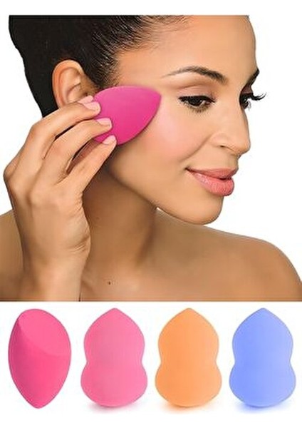 Makyaj Süngeri Seti 4 Adet Renkli Süngerler Fondöten ve Kapatıcı Uygulama İçin