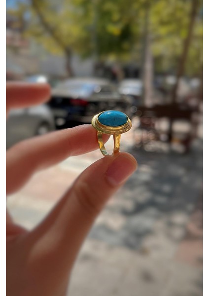 Gümüş Firuze Taşlı Yüzük IS653E