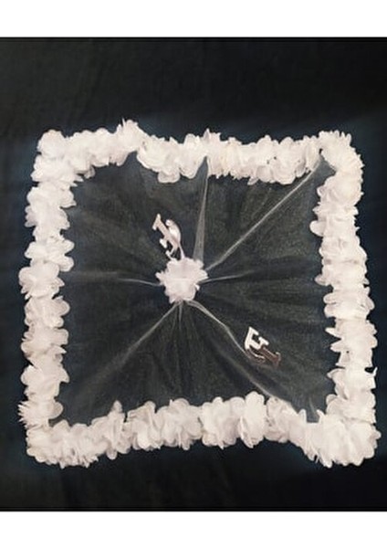 Son Trend Gelin Damat Halay Mendili Lazer Güllü Model Bir Beyaz Bir Kırmızı 2li modelleri