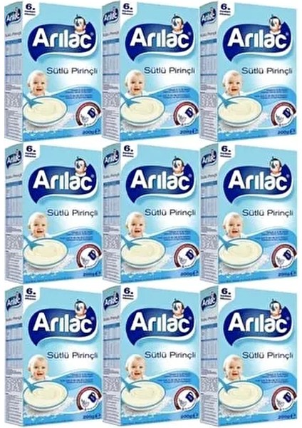 Pirinç Unu Kaşık Maması 200GR Sütlü Pirinçli (9 Lu Set)