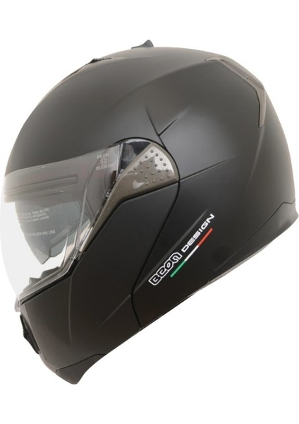 B-700 Çene Açılır Vizörlü Kask Mat Siyah