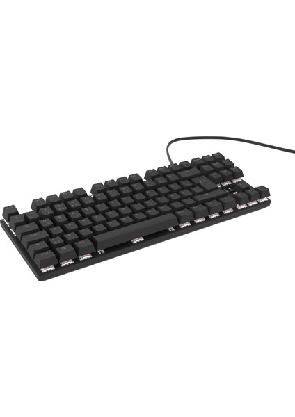 HK410 Mekanik Kırmızı Switch 19 Mod Rgb Kablolu Siyah Tkl Türkçe Gaming Klavye
