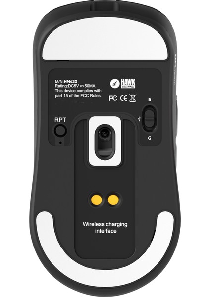 HM420 4K Hz 26000 Dpı Tri-Mode Kablosuz/bluetooth Şarj Standlı Siyah Gaming Mouse