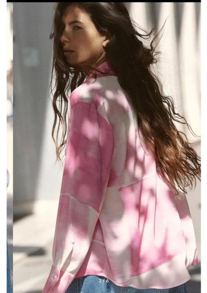 Allbucks Zara, Tie Dye Batik Desen Saten Gömlek ABZRA0054 fiyatları