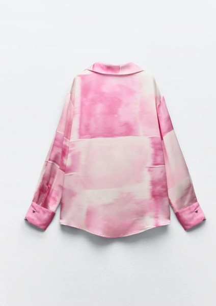 Allbucks Zara, Tie Dye Batik Desen Saten Gömlek ABZRA0054 fırsatları