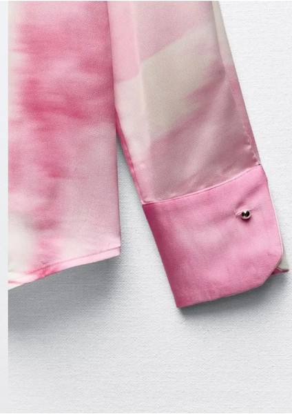Allbucks Zara, Tie Dye Batik Desen Saten Gömlek ABZRA0054 indirimleri