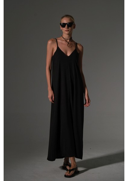 Ayarlanabilir Ince Askılı Kolay Ütülenen Yazlık Arobin Kumaş Uzun Kadın Elbise @airo fiyatları