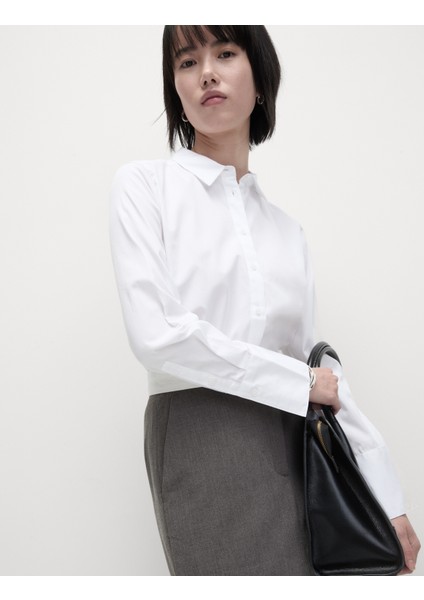 Saf Pamuk Düğmeli Gömlek indirimleri