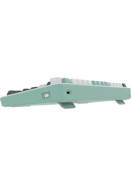 HK255 Membrane LCD Rgb Kablosuz/bluetooth Gri Yeşil %75 Türkçe Gaming Klavye fırsatları