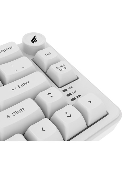 HK251 Membrane Rgb Kablosuz/bluetooth Beyaz %65 Türkçe Gaming Klavye