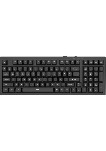 HK210 Membrane Rainbow Type C Kablolu Siyah Full Türkçe Gaming Klavye