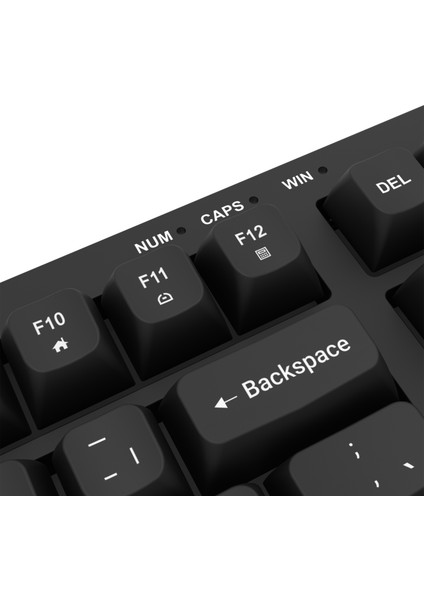 HK210 Membrane Rainbow Type C Kablolu Siyah Full Türkçe Gaming Klavye