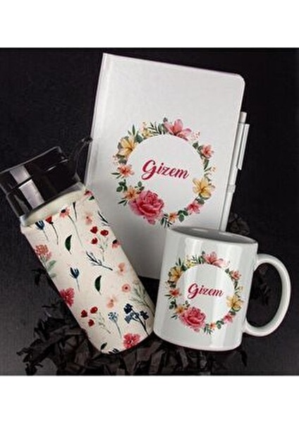 Kişiye Özel Defter Kalem Kupa ve Matara Hediye Seti 87203