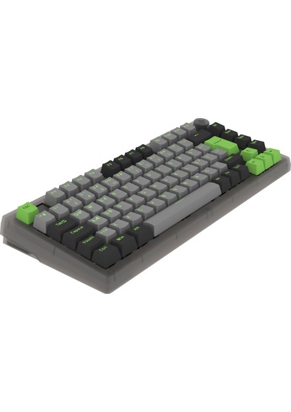 HK610 Gateron Switch Rgb LCD Tri-Mode Kablosuz/bluetooth %75 Gaming Klavye