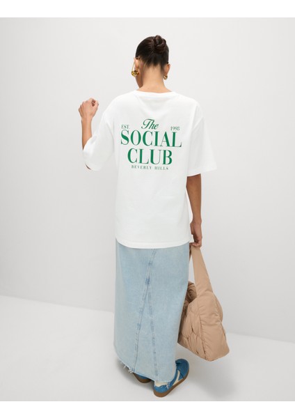 Saf Pamuk Dokulu Regular Fit T-Shirt fiyatları