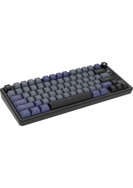 HK255 Membrane LCD Rgb Kablosuz/bluetooth Siyah Gri %75 Türkçe Gaming Klavye