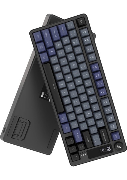 HK255 Membrane LCD Rgb Kablosuz/bluetooth Siyah Gri %75 Türkçe Gaming Klavye