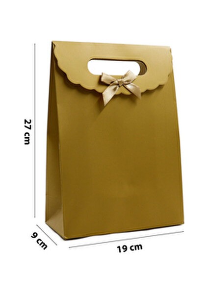 19X27 cm Küçük Boy Renkli Zarf Model Cırtlı Karton Çanta 1 Adet (Gold) modelleri