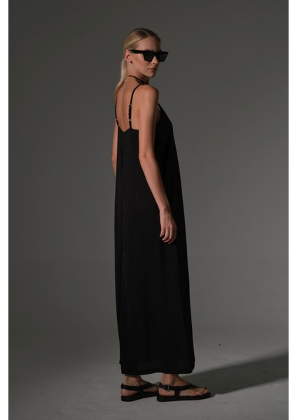 Ayarlanabilir Ince Askılı Kolay Ütülenen Yazlık Arobin Kumaş Uzun Kadın Elbise @airo fırsatları