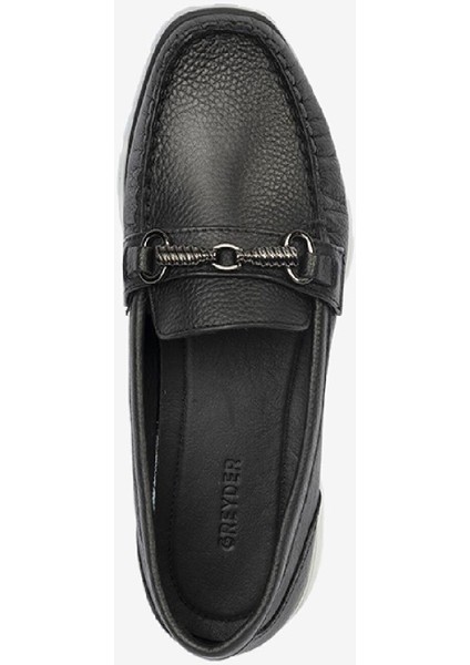 Kadın Siyah Hakiki Deri Loafer Ayakkabı 4Y2CA33621 fırsatları