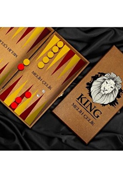 Premium Tavla Seti Kişiye Özel Tasarım Melih Çelik Materyal 2 Parça