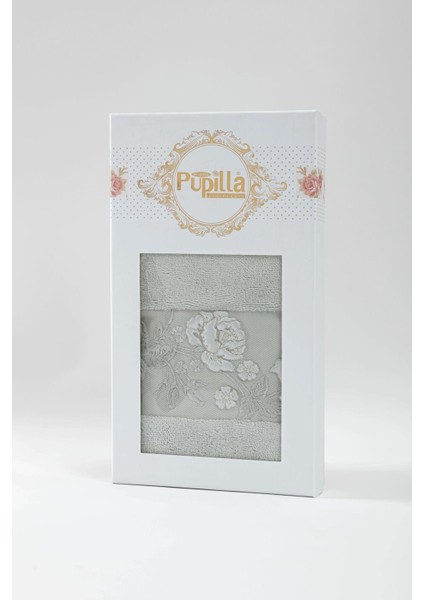 Ninna 50*90 Tekli Nakışlı Penye Yüz Havlusu - Gri modelleri