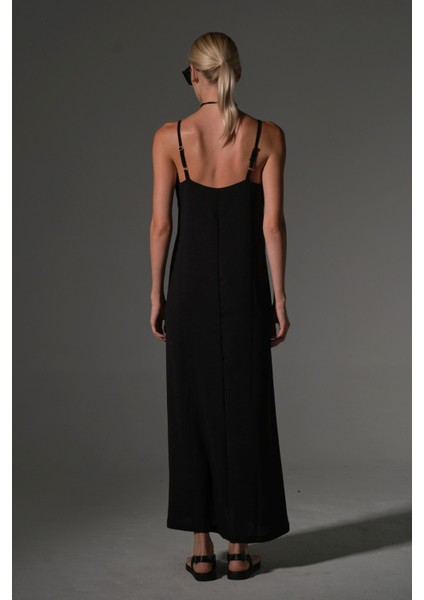 Ayarlanabilir Ince Askılı Kolay Ütülenen Yazlık Arobin Kumaş Uzun Kadın Elbise @airo indirimleri