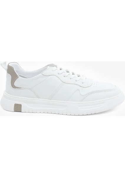 Erkek Beyaz Hakiki Sneaker Ayakkabı 5Y1CA64534