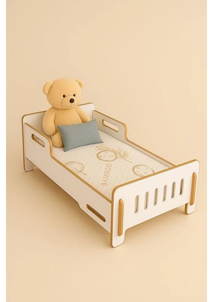 Bebek Karyolası - Bebek Yatağı - Çocuk Yer Yatağı - Bebek Yer Yatağı - Karyola - Yatak - Mdf - Ceviz fiyatları