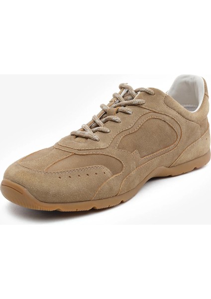Erkek Ekru Hakiki Deri Sneaker Ayakkabı 5Y1SA18530 modelleri