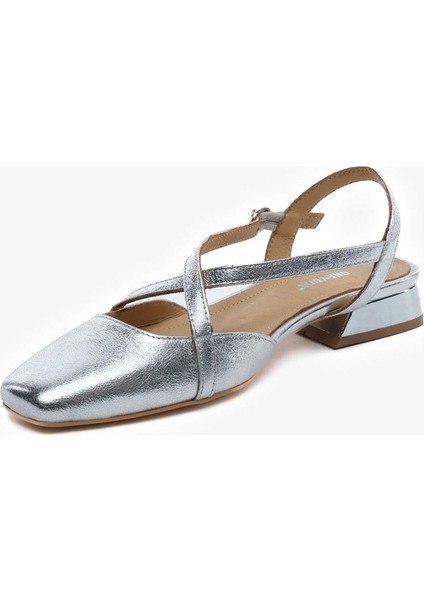 Kadın Gümüş Hakiki Deri Babet 5Y2TA59270 modelleri