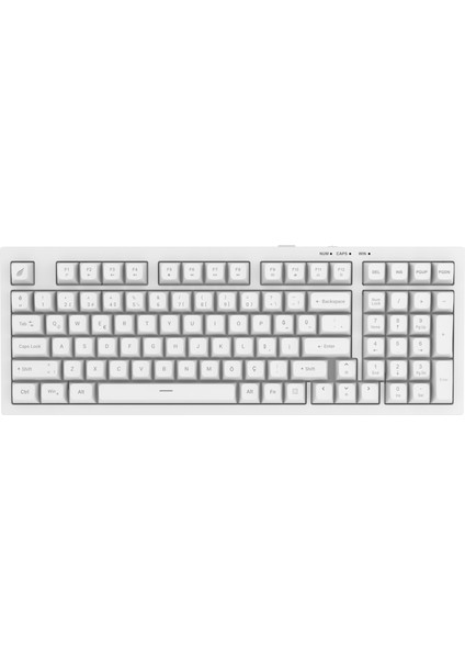 HK210 Membrane Rainbow Type C Kablolu Beyaz Full Türkçe Gaming Klavye