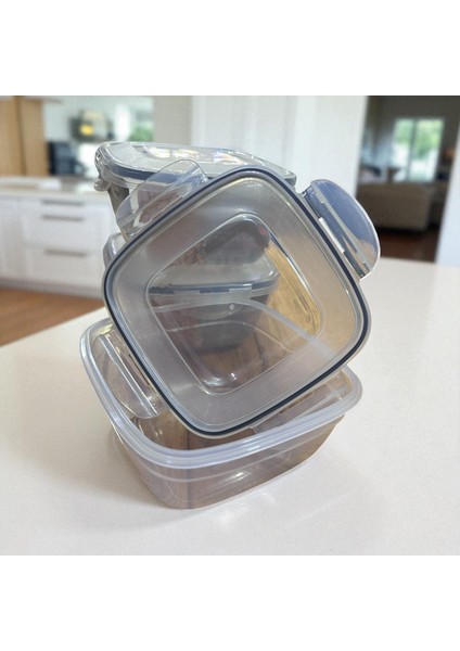 3 Adet 1 Litre Kilitlenebilir Saklama Kabı modelleri