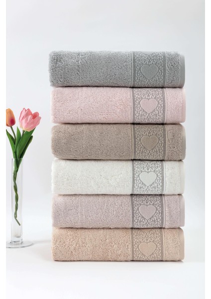 Love Bambu 50*90 6'lı Yüz Havlusu - Asorti