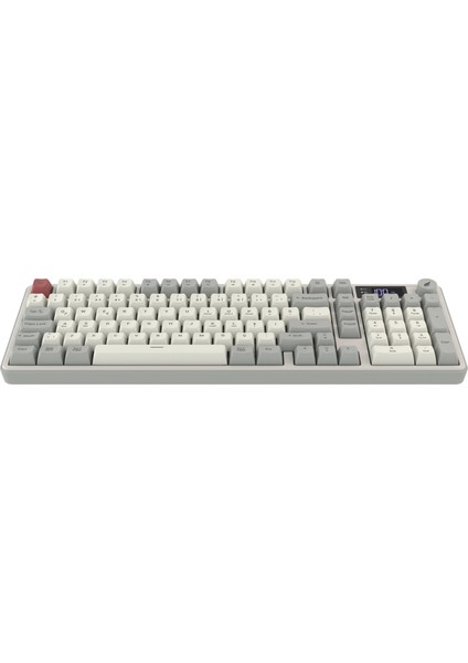 HK258 Membrane LCD Rgb Kablosuz/bluetooth Kırmızı Haki Full Türkçe Gaming Klavye fiyatları