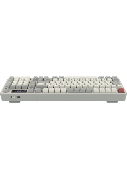 HK258 Membrane LCD Rgb Kablosuz/bluetooth Kırmızı Haki Full Türkçe Gaming Klavye indirimleri