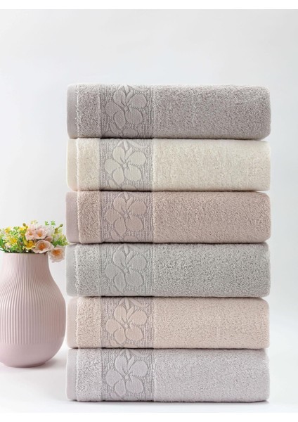 Maria %100 Pamuk 50*90 6'lı Yüz Havlusu - Asorti