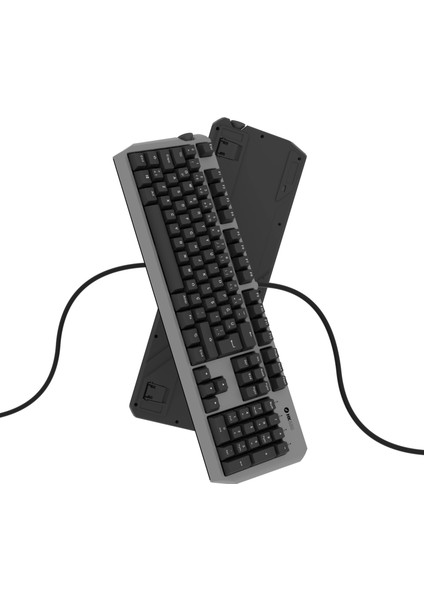 HK430 Mekanik Kırmızı Switch Rgb Kablolu Metal Kasa Full Gaming Klavye