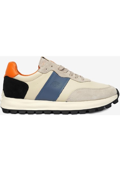 Erkek Açık Vizon İndigo Hakiki Deri Spor Ayakkabı 4Y1SA17260 fiyatları