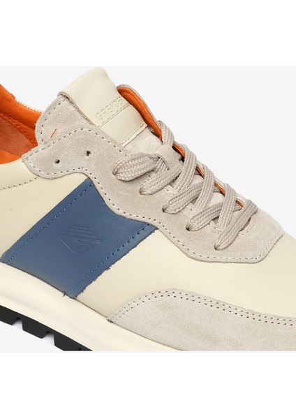 Erkek Açık Vizon İndigo Hakiki Deri Spor Ayakkabı 4Y1SA17260 indirimleri