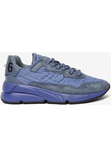 Erkek İndigo Hakiki Deri Spor Ayakkabı 4Y1SA17280