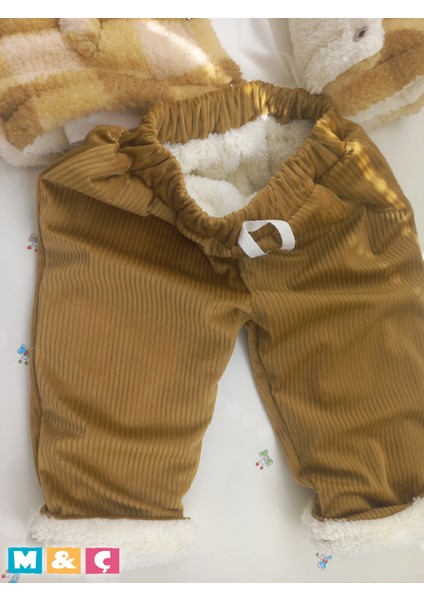 Bebek 3lü Montlu Kombin Kalın Kışlık Alt Üst Takım Baby Outfit fırsatları