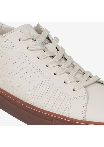 Erkek Beyaz Hakiki Deri Sneaker Ayakkabı 3Y1SA62618 fırsatları