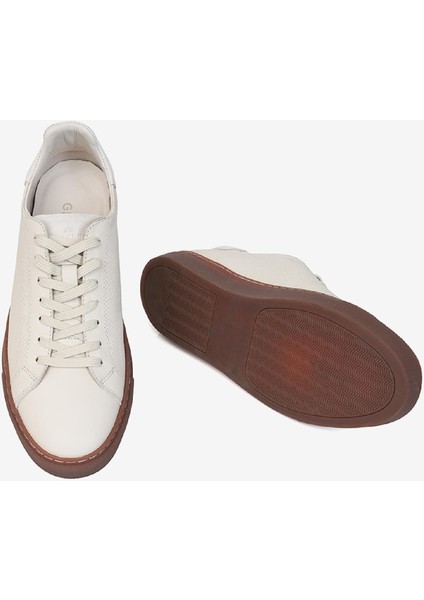 Erkek Beyaz Hakiki Deri Sneaker Ayakkabı 3Y1SA62618 indirimleri